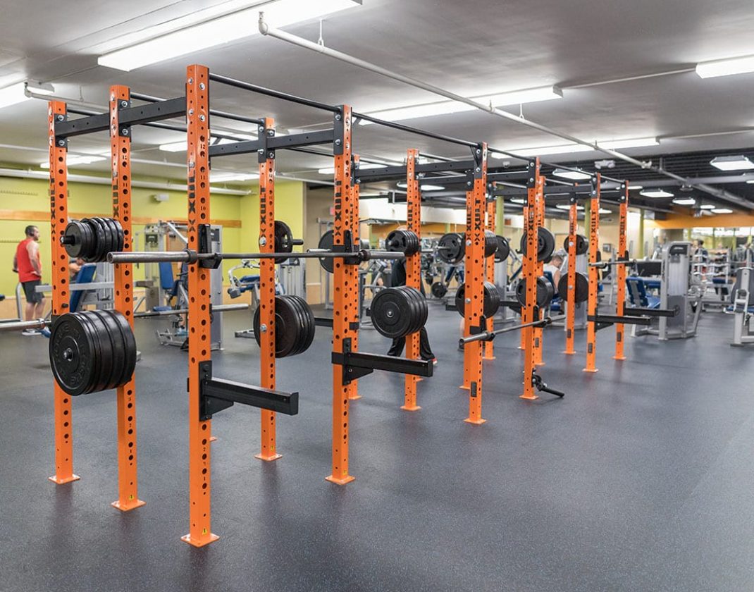 strength training equipment in modern gym