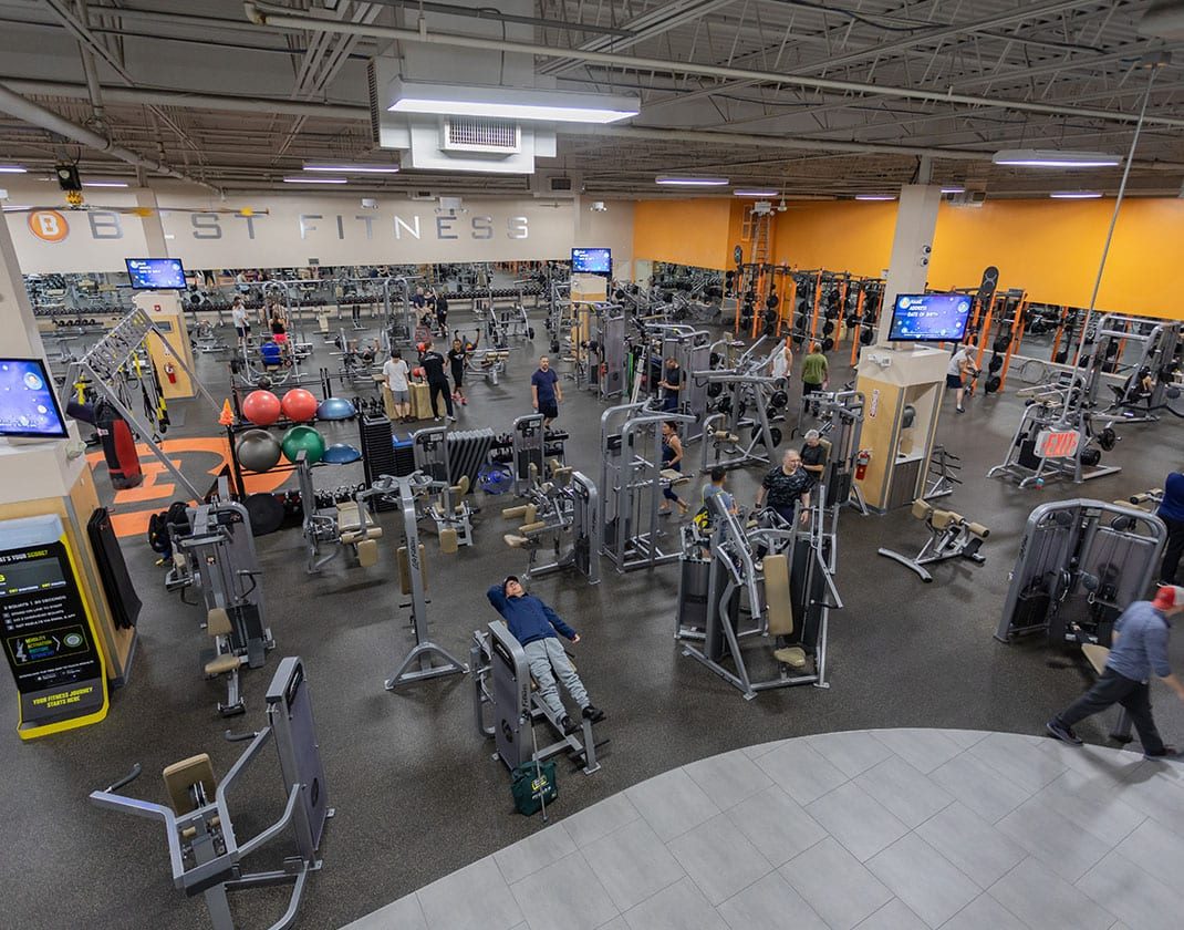 aerial view of best fitness gym near me