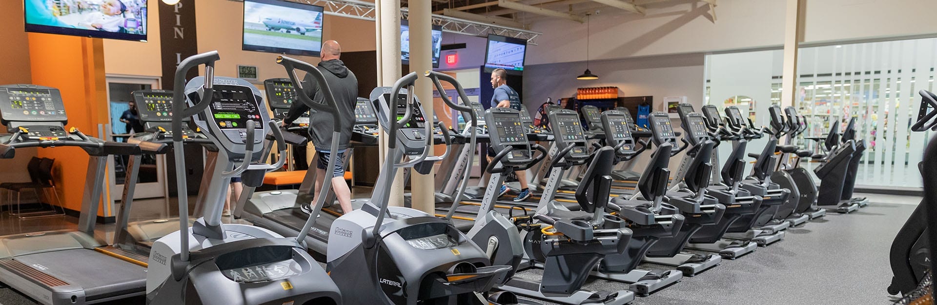 view of spacious cardio floor with exercise equipment