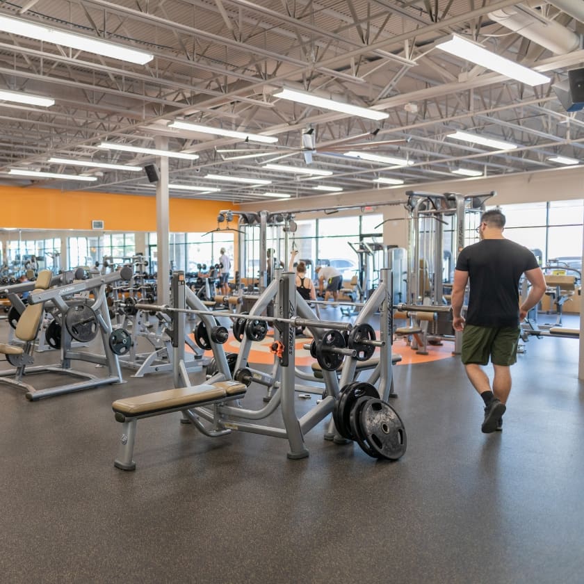 a spacious weight room at best fitness gym near me drum hill