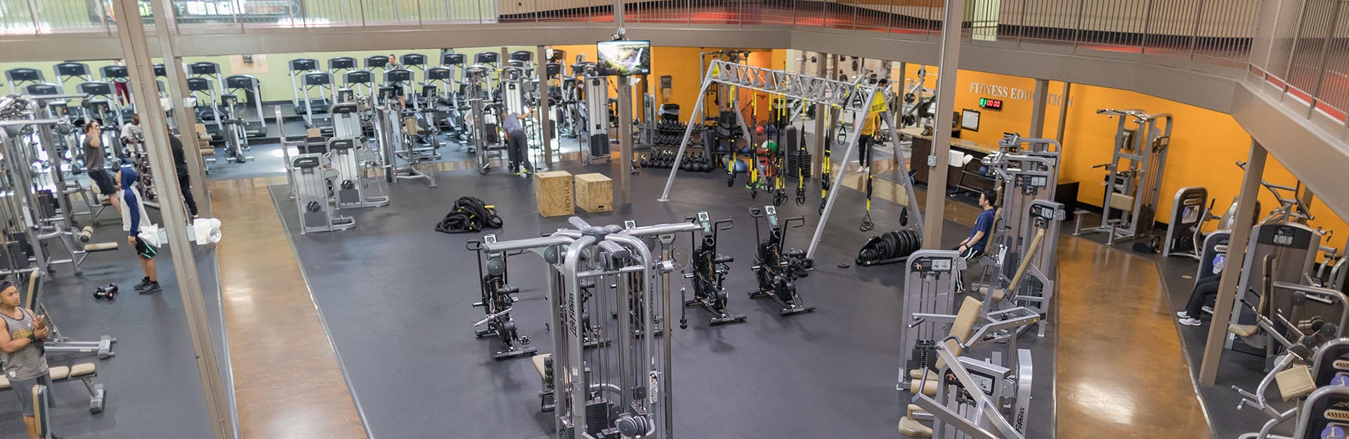 aerial view of best fitness gym
