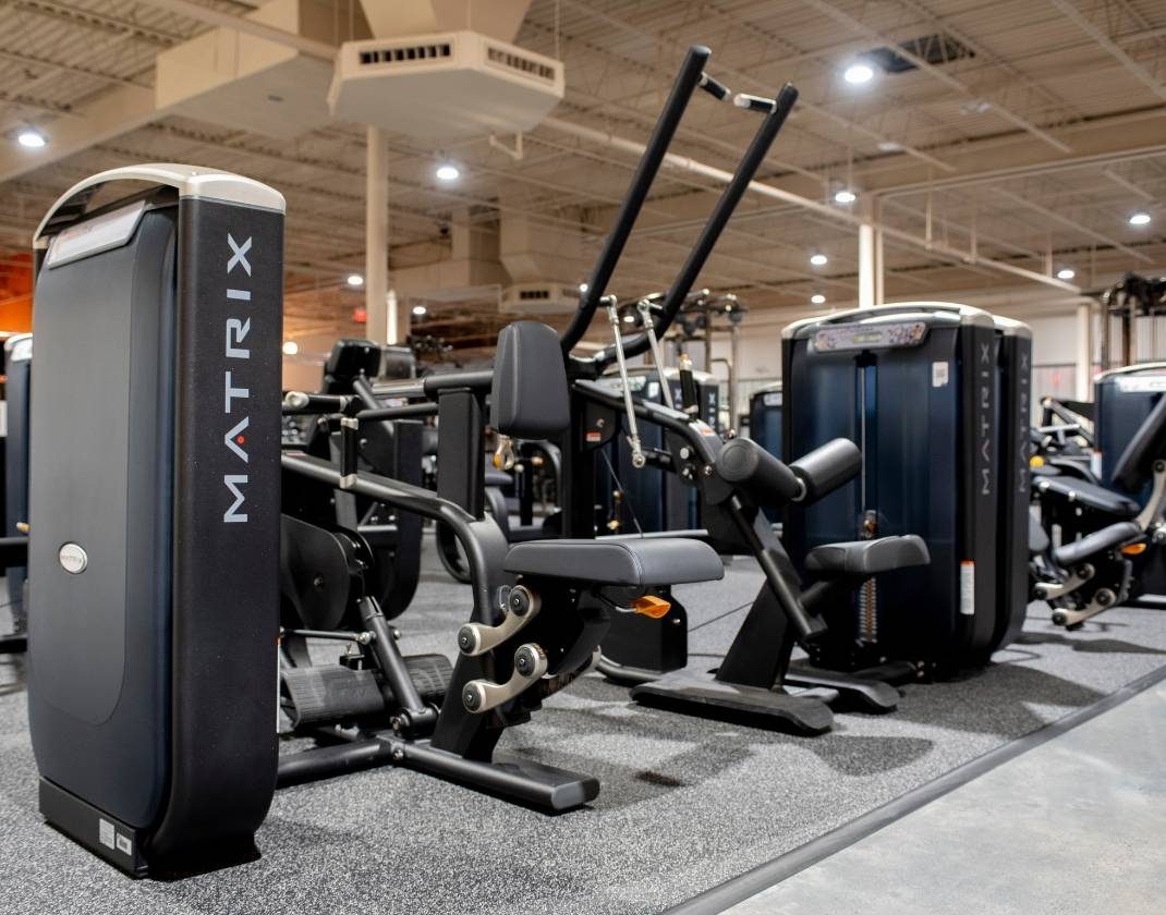 close-up of modern equipment in best fitness gym