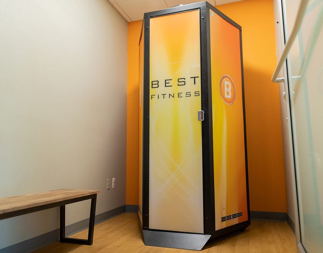 best fitness tanning booth at modern gym