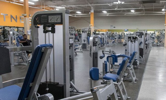 circuit station in spacious modern gym