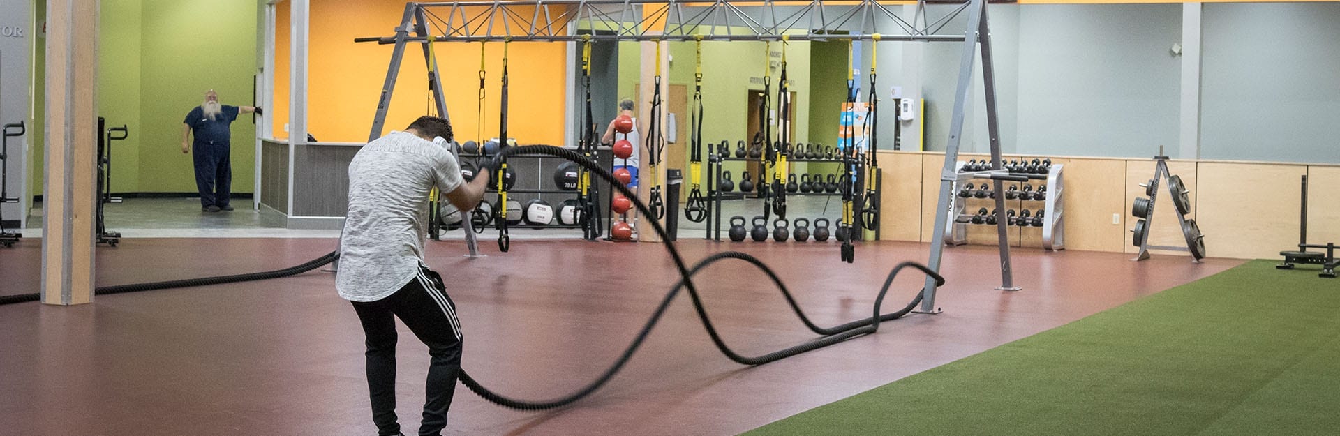 functional training equipment being used by gym member
