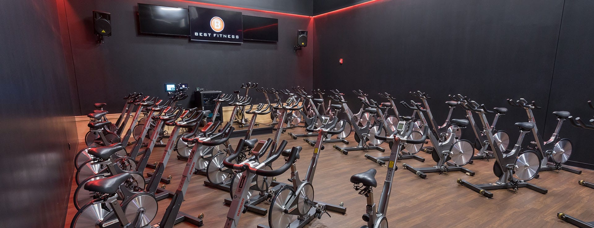 spin lyfe cycling studio in modern gym