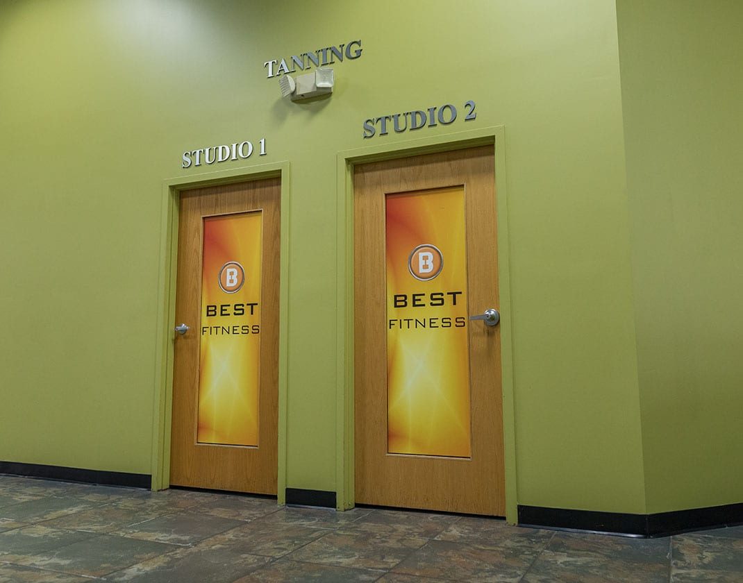 tanning rooms in modern gym