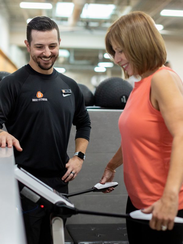a fitness consultation with a gym member at a woburn best fitness