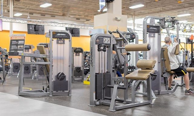 circuit machines in spacious gym