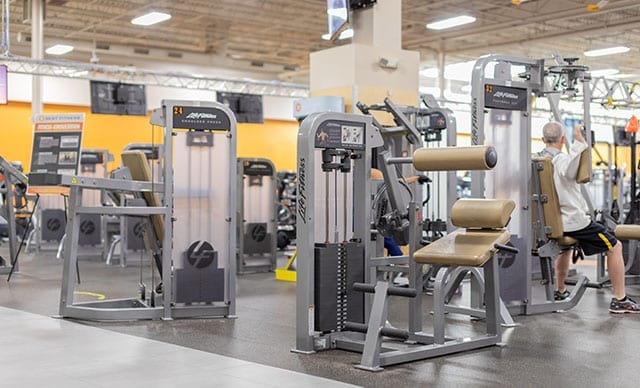 circuit machines in spacious gym