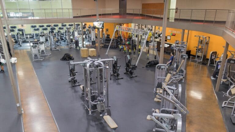 a spacious weight room at best fitness gym in lowell