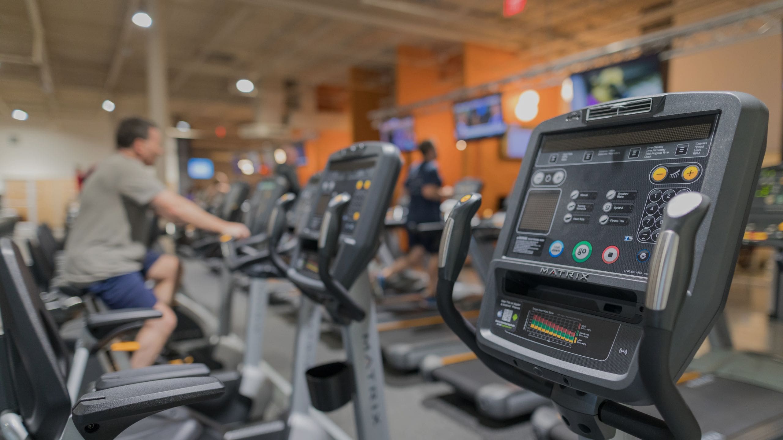 a close up of modern cardio equipment at a gym near me